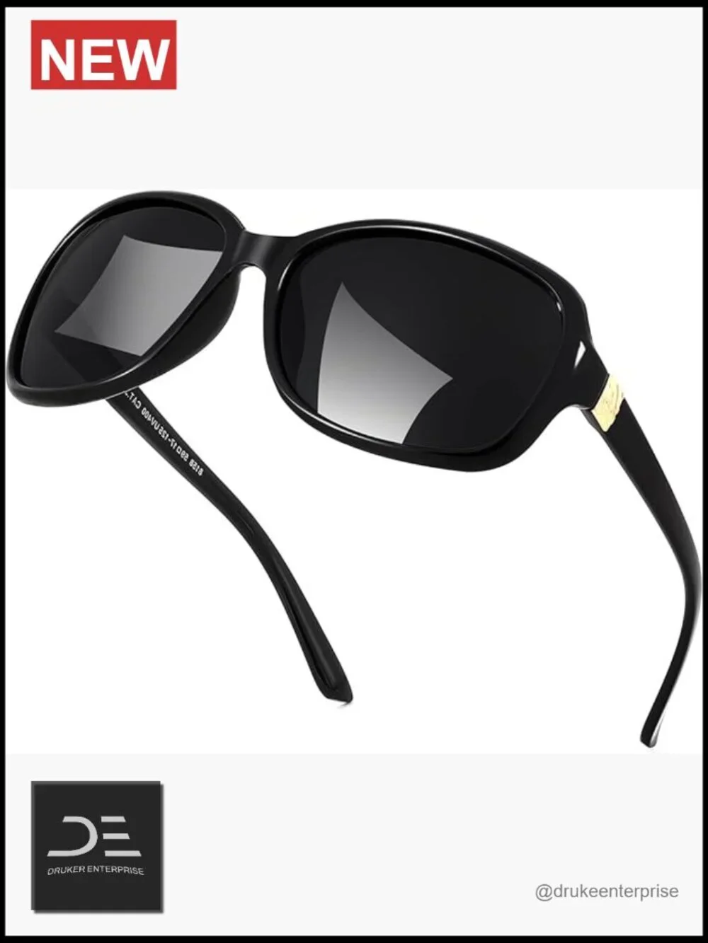 Classic Vintage Square Wraparound Polarized Sunglasses UV400 Protection